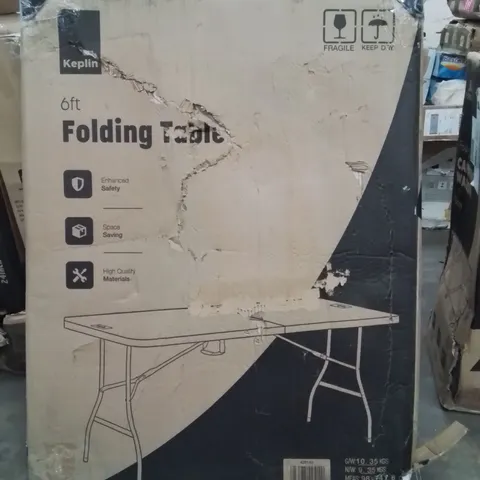 BOXED KEPLIN 6FT FOLDING TABLE