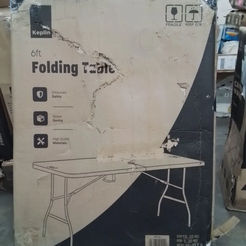 BOXED KEPLIN 6FT FOLDING TABLE