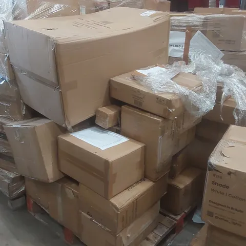 PALLET CONTAINING A VERY LARGE QUANTITY OF ASSORTED DESIGNER LIGHTING PRODUCTS