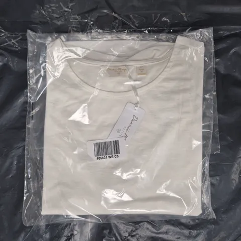 DANNII MINOGUE LACE DETAIL T-SHIRT PETITE IN WHITE SIZE LP