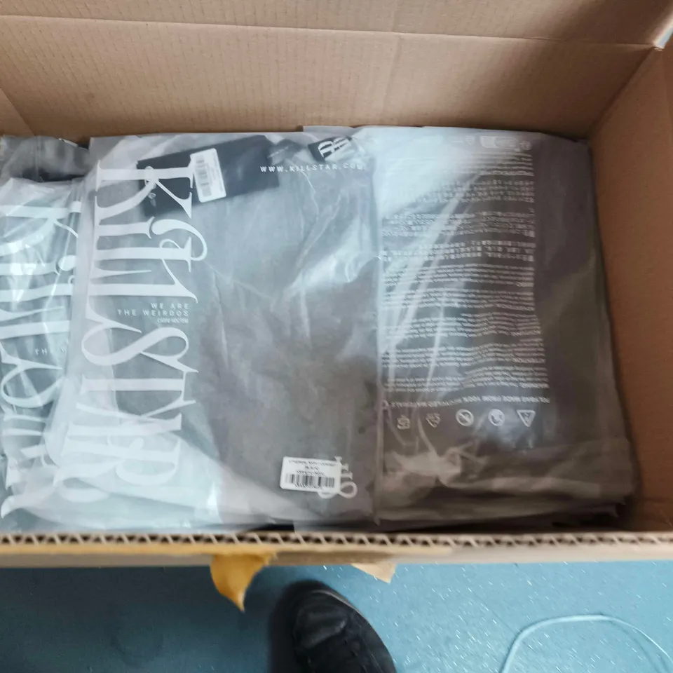 LOT OF APPROXIMATELY 30 BRAND NEW KILLSTAR CLOTHING ITEMS TO INCLUDE SHADOW CLAW DRESS AND ETHEREAL NIGHT CORSETS - VARIOUS SIZES