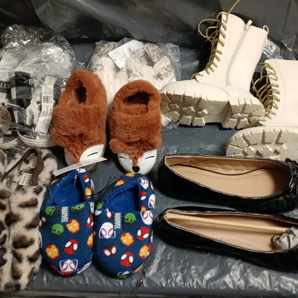 LOT OF APPROXIMATELY 20 ASSORTED PAIRS OF SHOES AND SLIPPERS - VARIOUS SIZES