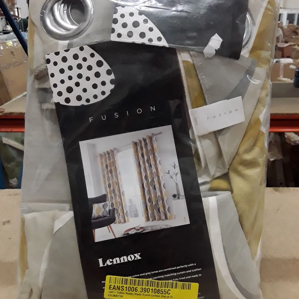 100% COTTON READY MADE EYELET CURTAIN (SET OF 2)