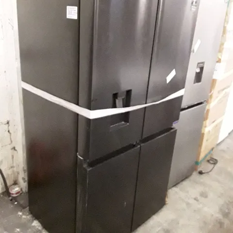 HISENSE RQ758N4SWFE PUREFLAT 90CM CROSS DOOR, AMERICAN FRIDGE FREEZER - BLACK STAINLESS STEEL