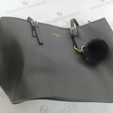 AUCUU SINCE 1982 BLACK FAUX LEATHER BAG