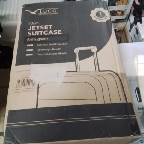 BOXED LUGG 40CM JETSET SUITCASE ARMY GREEN