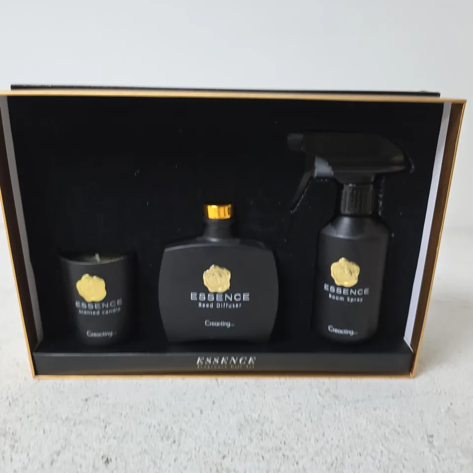 ESSENCE 3-PIECE REED DIFFUSER GIFT SET WITH ROOM SPRAY