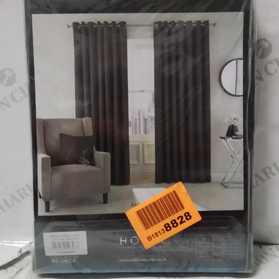 BRAND NEW SEALED SET OF 2 FERREL LINED EYELET ROOM DARKENING CURTAINS 66"X54"
