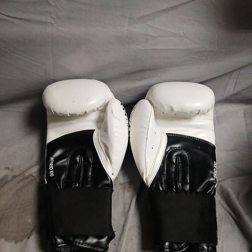 ADIDAS BOXING GLOVES WHITE/BLACK – HYBRID 100 