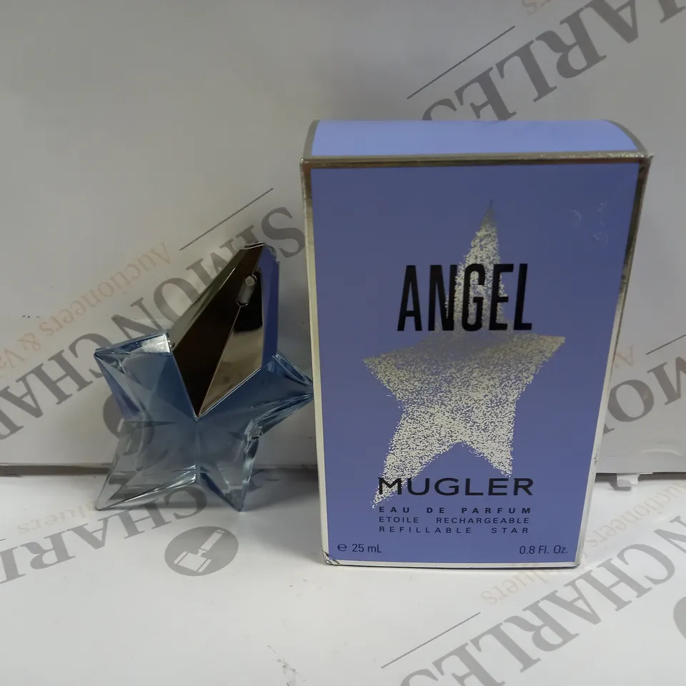 BOXED MUGLER ANGEL EAU DE PARFUM NATURAL SPRAY REFILLABLE STAR 25ML