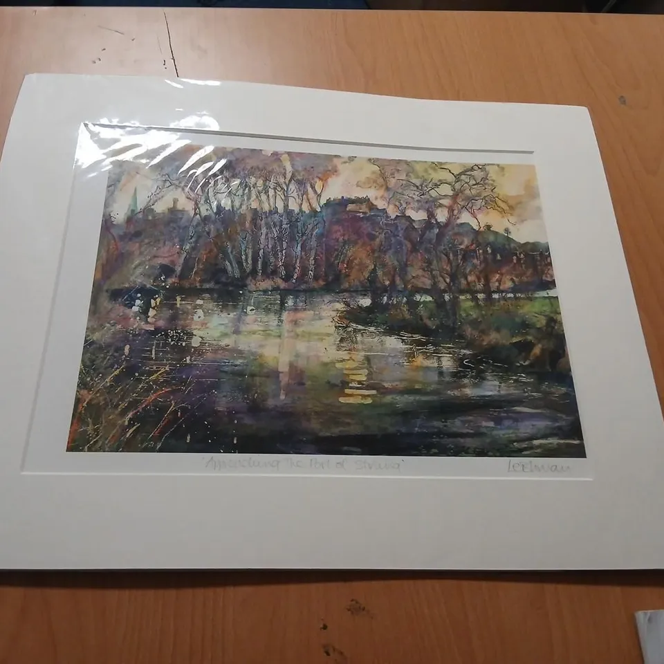 'APPROACHING THE PORT OF STIRLING' SIGNED PRINT IONA LEISHMAN