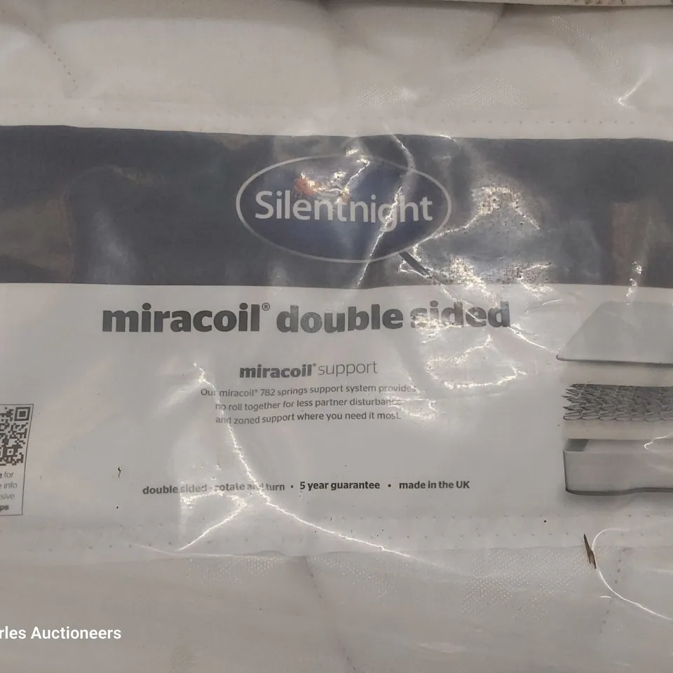 QUALITY BAGGED 3' SINGLE SILENTNIGHT MIRACOIL DOUBLE SIDED MATTRESS 