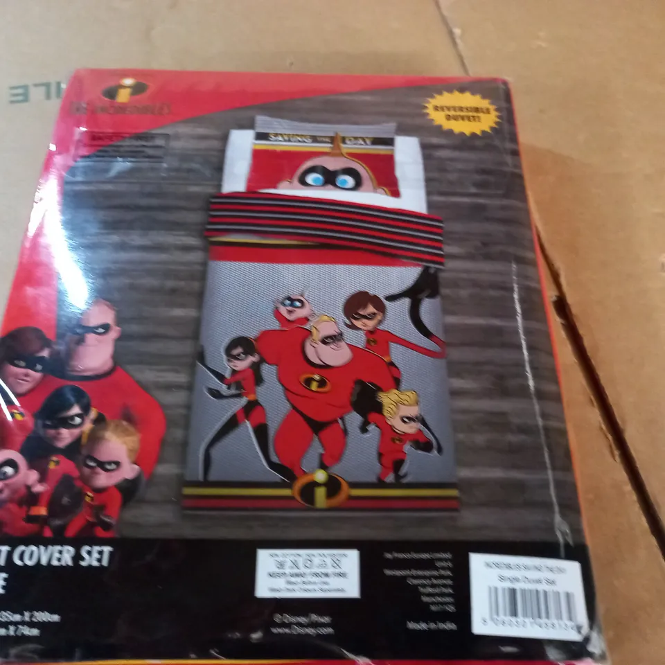 THE INCREDIBLES SINGLE DUVET SET