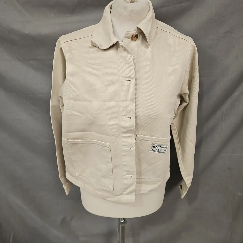 KAOTIKO NATURE JACKET IN CREAM SIZE S