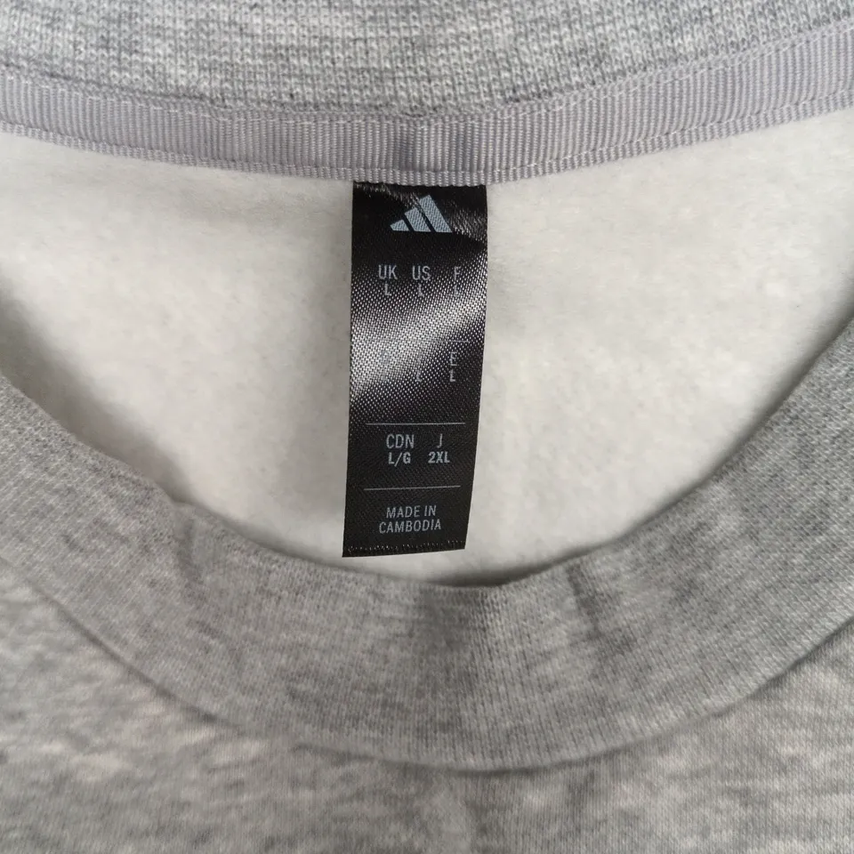 ADIDAS LOGO SWEATER IN GREY - LARGE