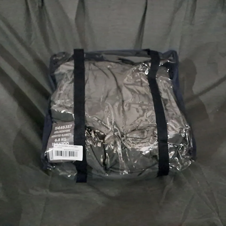 SEALED BLACK WEIGHTED BLANKET- 150X200 CM  6.8KG