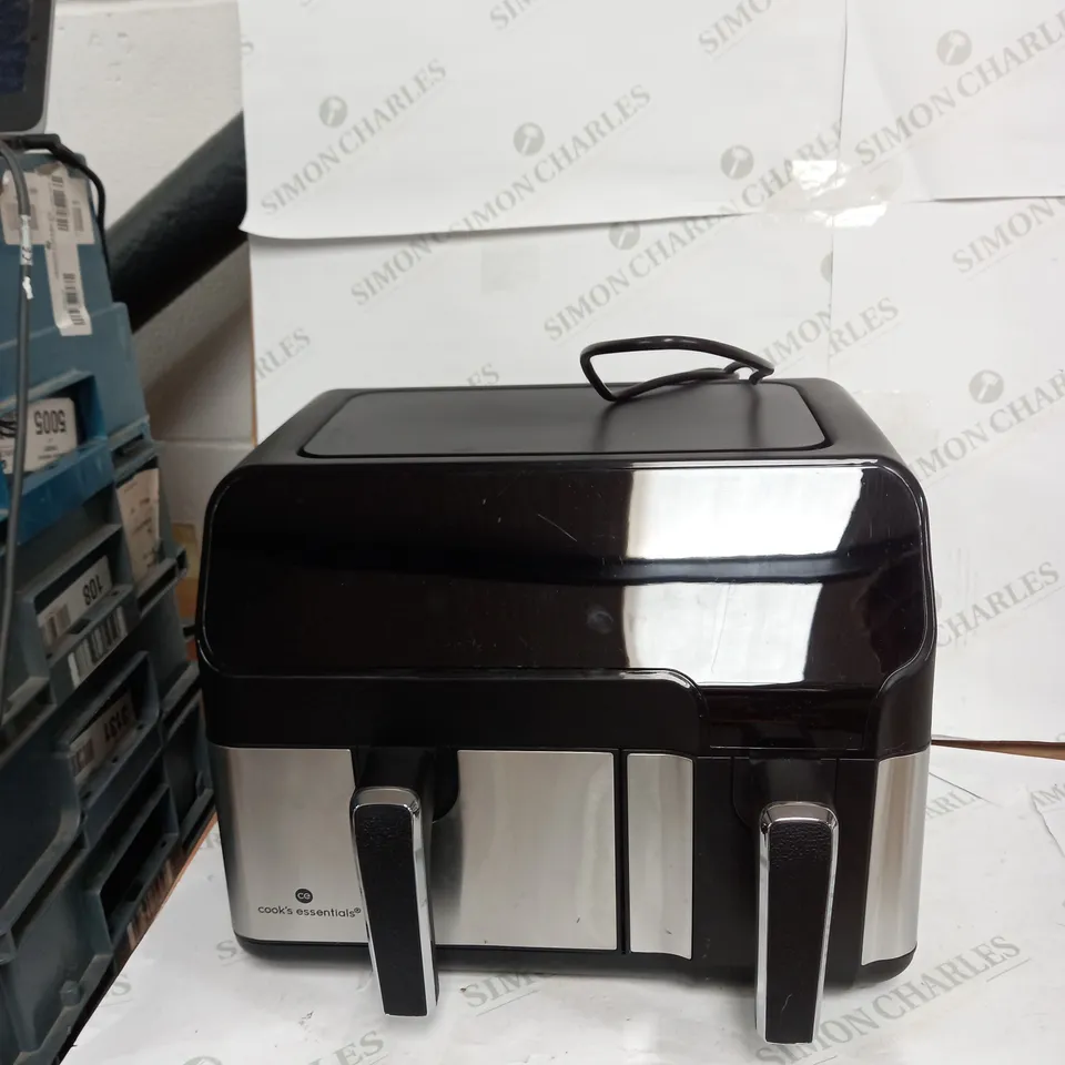 COOK'S ESSENTIALS 7.7L DUAL AIR FRYER, BLACK