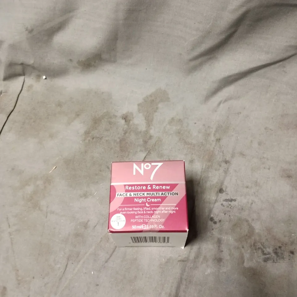 NO7 RESTORE & RENEW FACE & NECK MULTI ACTION NIGHT CREAM, 50 ML, BOXED