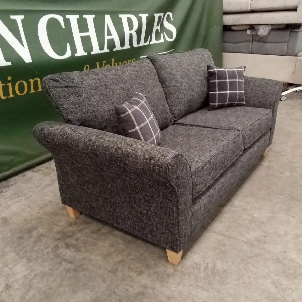 ALSOP 3 SEATER FABRIC SOFA - CHARCOAL RRP £749
