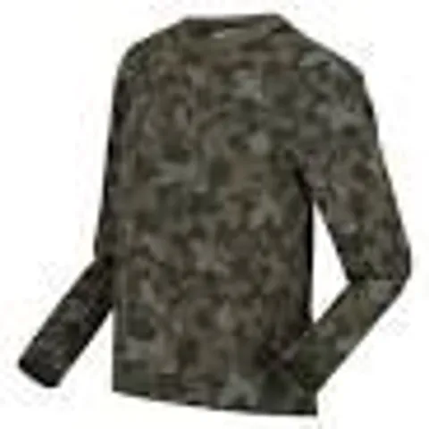 BRAND NEW REGATTA LONG SLEEVE T-SHIRT WENBIE III IN CAMO - UK 11-12 YEARS