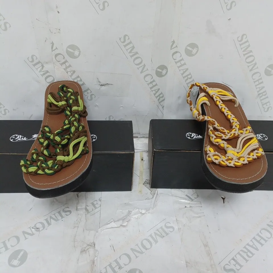 LOT OF 6 X PAIRS OF WANNA SANDALS