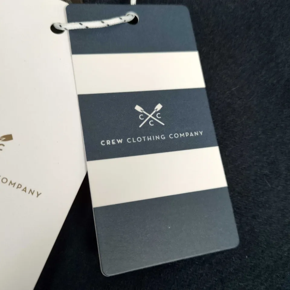 CREW CLOTHIN COMPANY TEXTURED FUNNEL NECK WOOK JACKET IN NAVY - SIZE 12