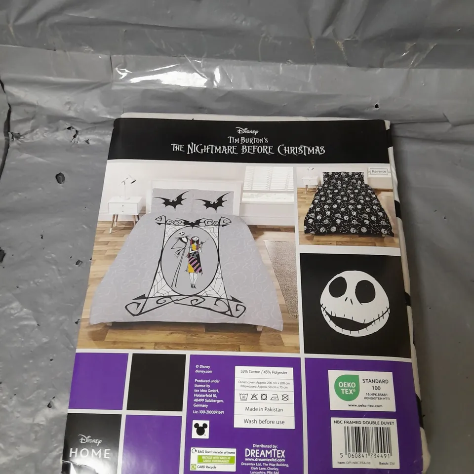 DISNEY NIGHTMARE BEFORE CHRISTMAS FRAMED DUVET COVER SET - DOUBLE