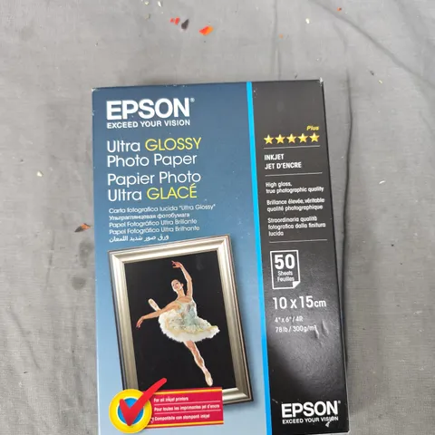 EPSON ULTRA GLOSSY PHOTO PAPER – 50 SHEETS, 10 X 15 CM