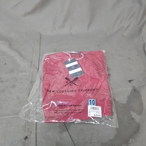 CREW CLOTHING COMPANY ABIGAIL PINTUCK BLOUSE RED SIZE 10 BAGGED