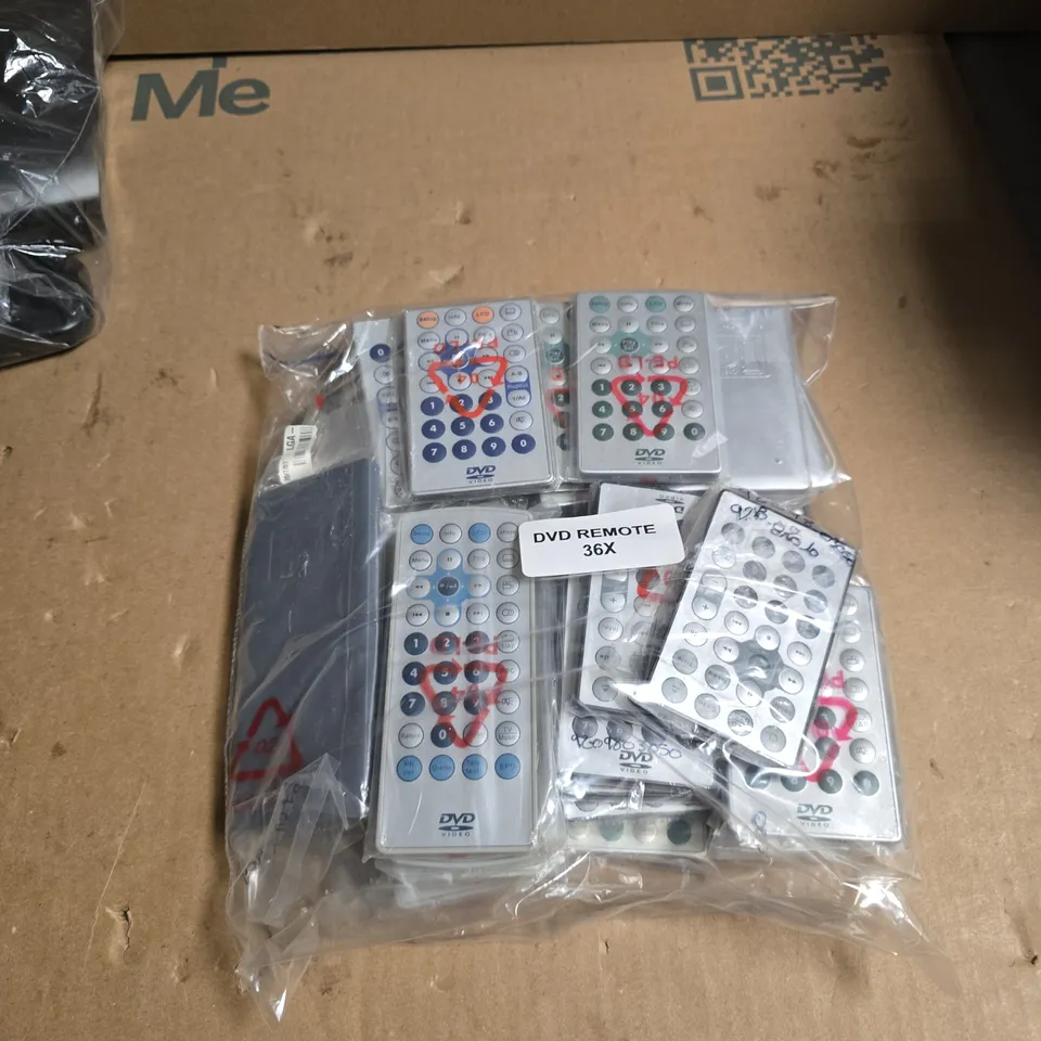 APPROXIMATELY 36 DVD REMOTES 