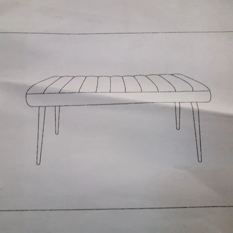 BOXED DINING BENCH - CREAM