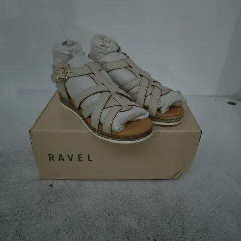 RAVEL BEIGE LEATHER SANDALS β UK 3
