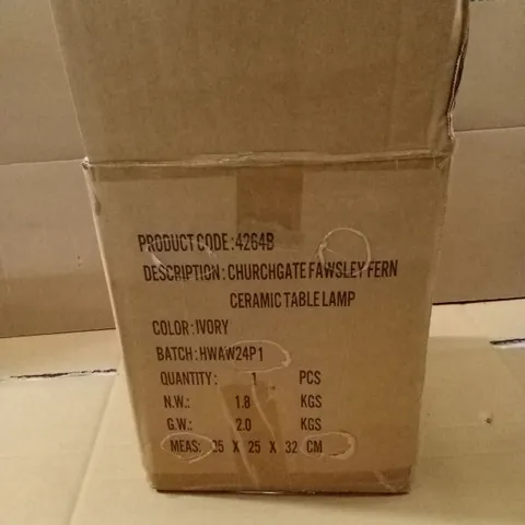 BOXED CERAMIC TABLE LAMP