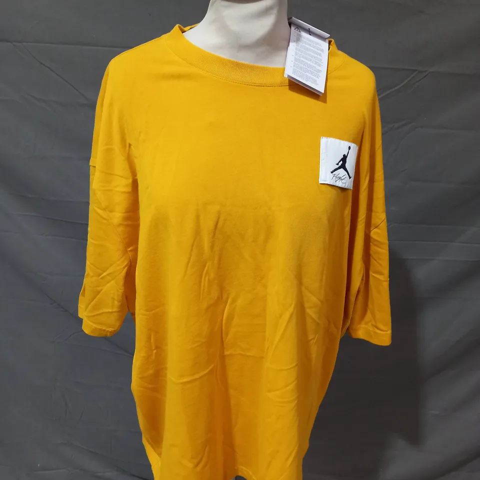 JORDAN FLIGHT YELLOW OVERSIZED T-SHIRT - LARGE