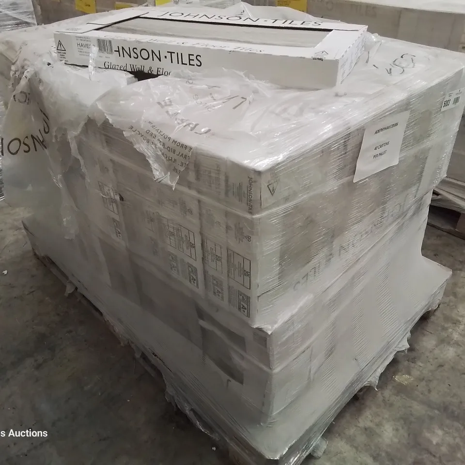PALLET OF 40 × 5 BRAND NEW JOHNSONS HAVEN PEBBLE DECOR TILES EACH 597 × 297 × 10mm