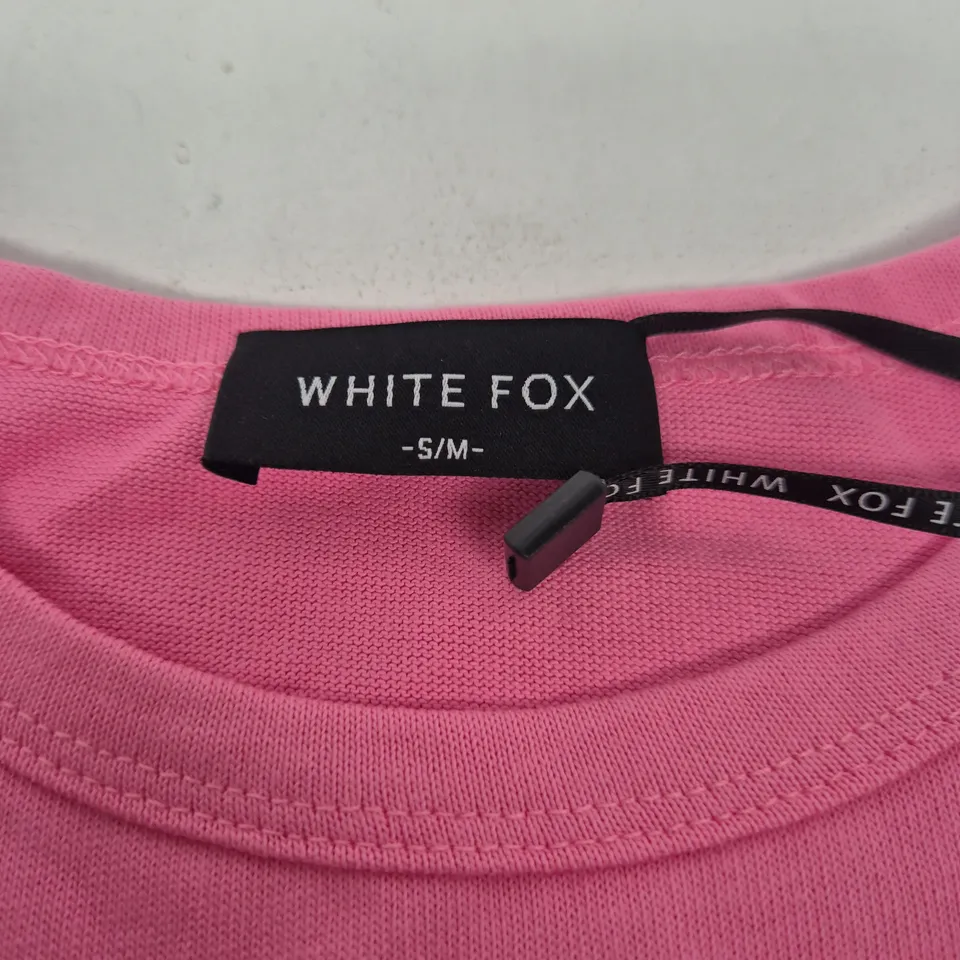 WHITE FOX PINK T‑SHIRT – SIZE S/M