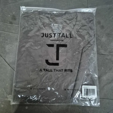BAGGED JUST TALL V-NECK GREY T-SHIRT - M TALL