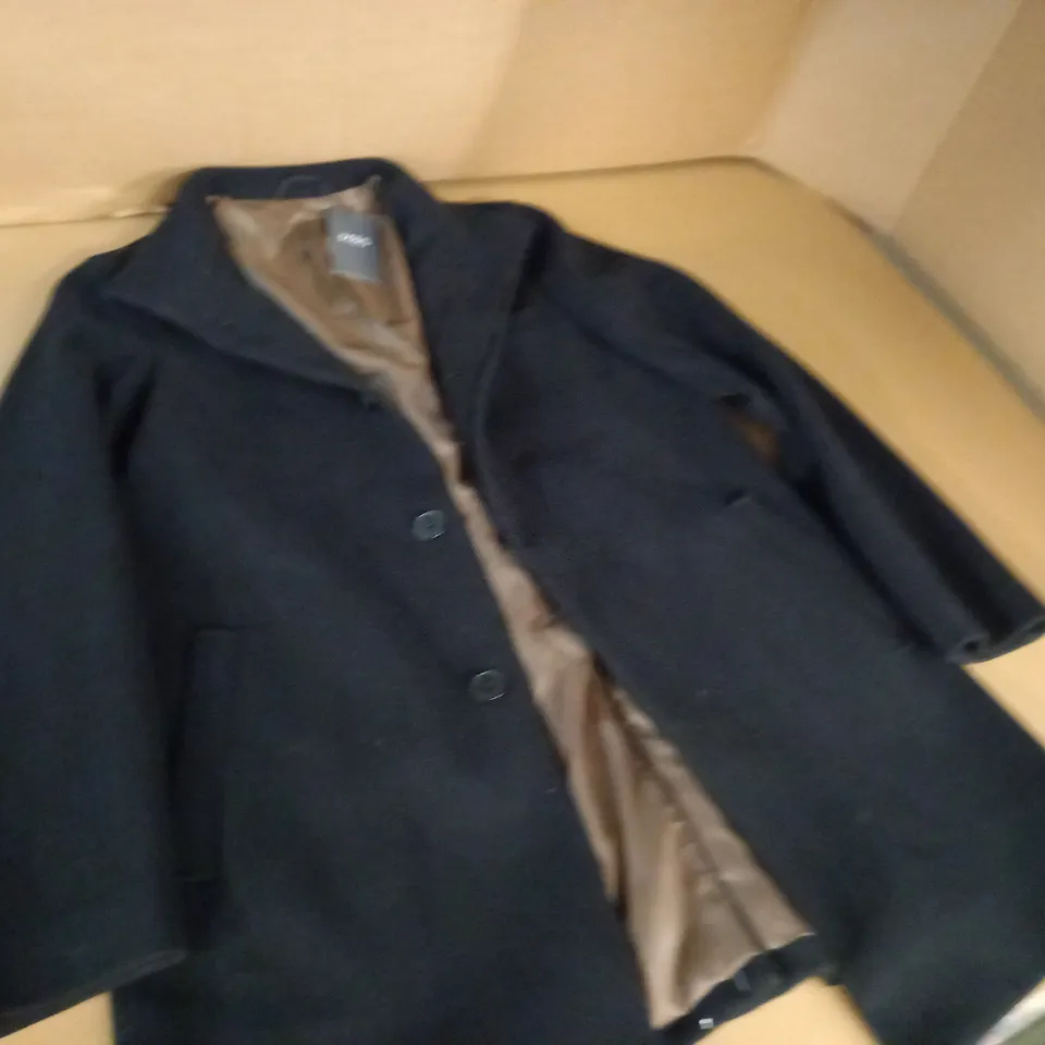 M&S BLACK BUTTON FRONT JACKET - M 38/40"