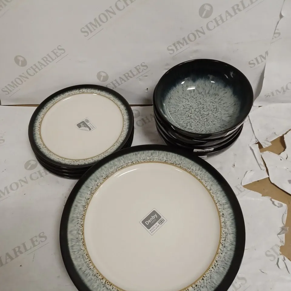 DENBY HALO16 PIECE TABLEWARE SET, STONEWARE