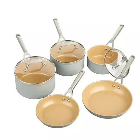 NINJA EXTENDED LIFE CERAMIC 5 PIECE FRYING PAN AND SAUCEPAN SET