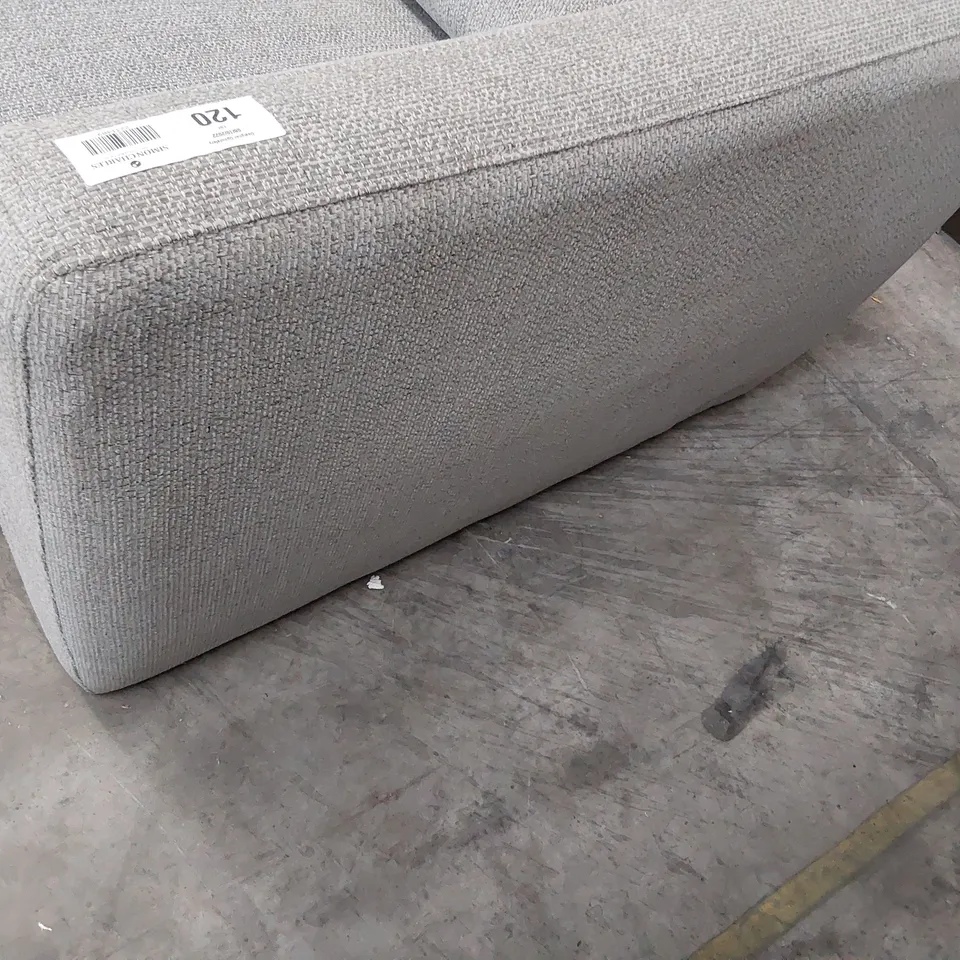 QUALITY BRITISH DESIGNER LOUNGE Co. CHAISE SOFA GREY FABRIC 
