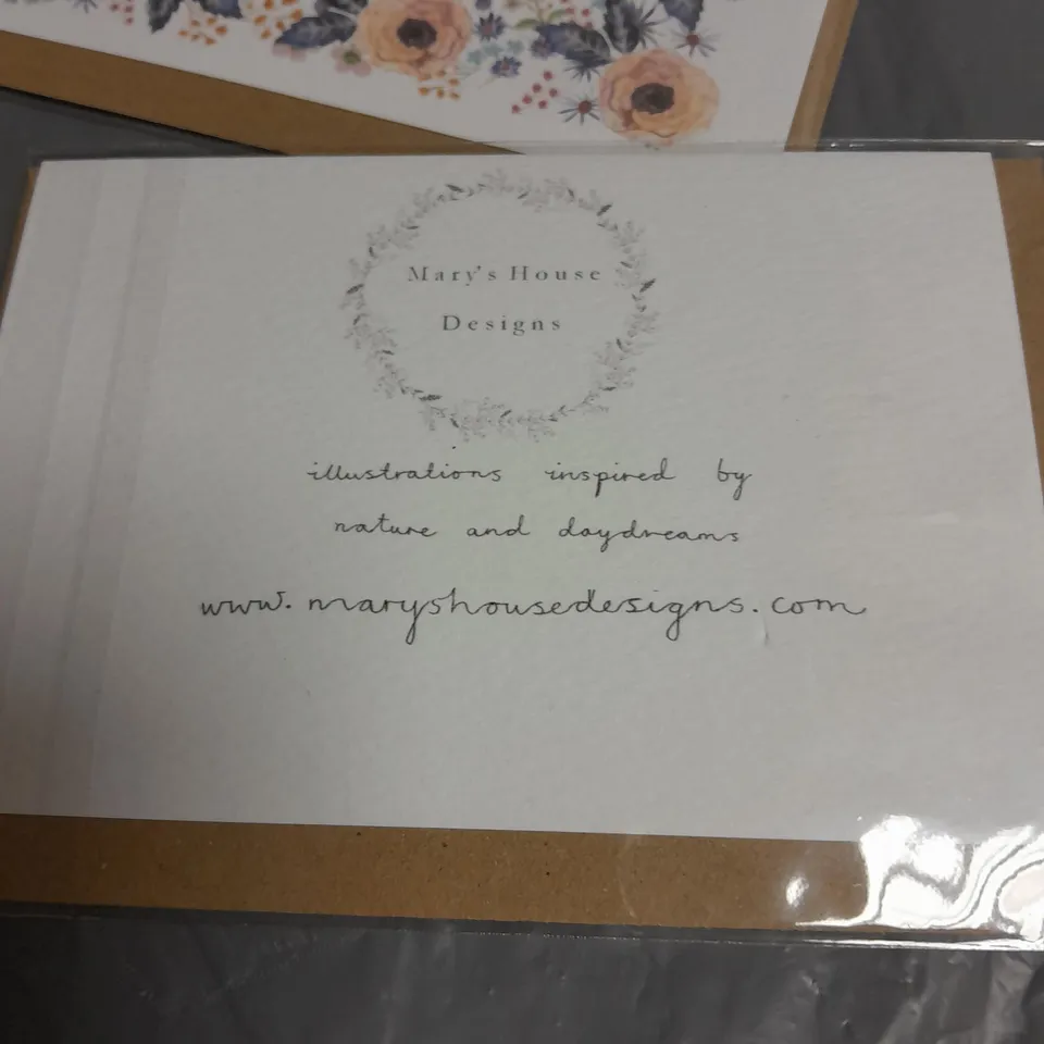 MARY'S HOUSE DESIGNS X8 FLORAL PRINT BIRTHDAY CARDS IN ASSORTED NUMBERS AND PATTERNS 