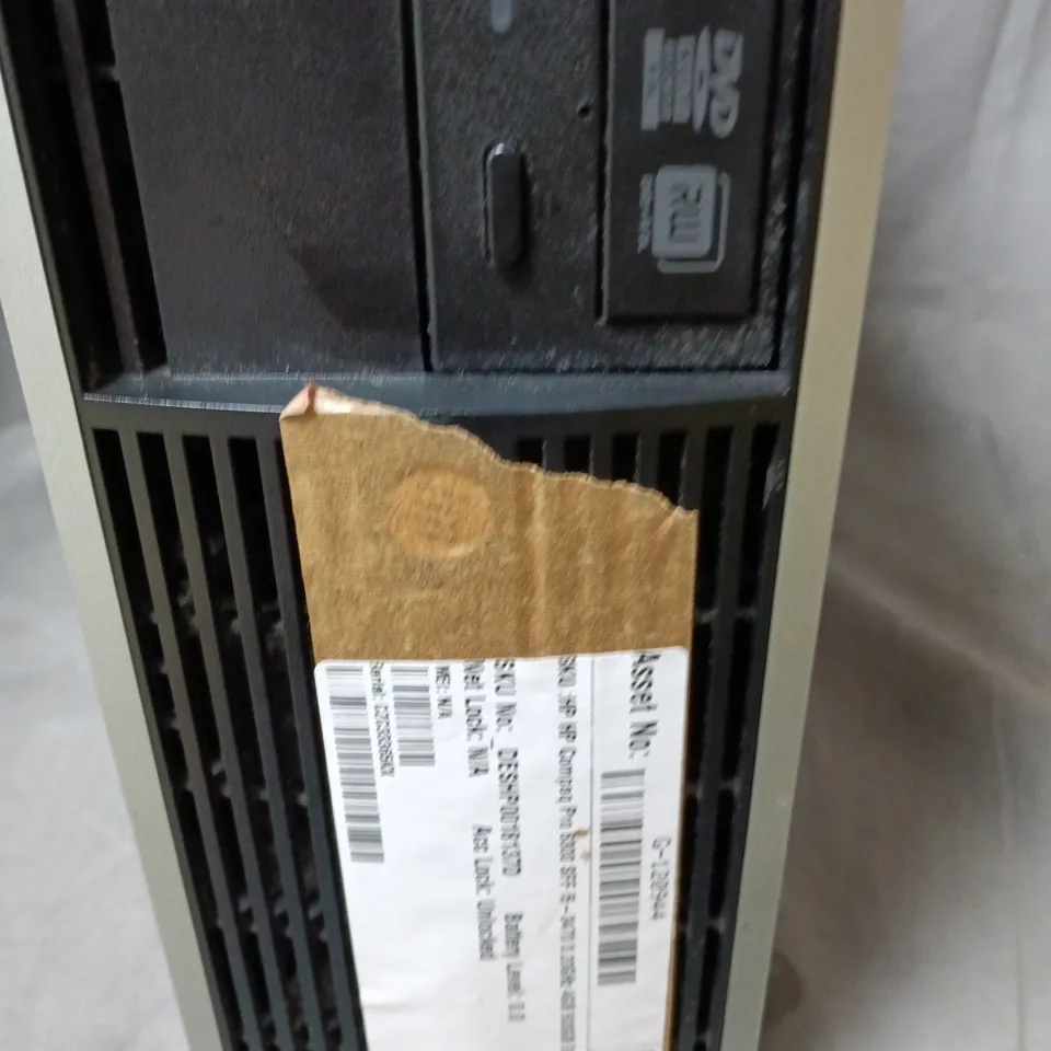 HP DESKTOP PC TOWER – BLACK FRONT PANEL, REAR I/O VISIBLE 