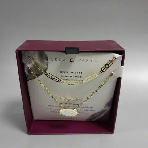 LUNA NORTE WHITE STONE POSITIVITY/HEALING NECKLACE