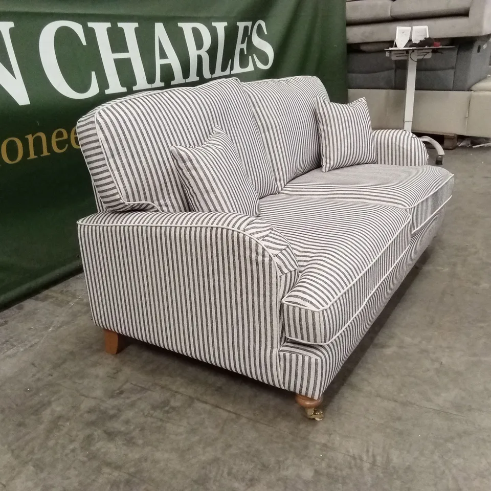 BAY STRIPE 2 SEATER FABRIC SOFA RRP £1099