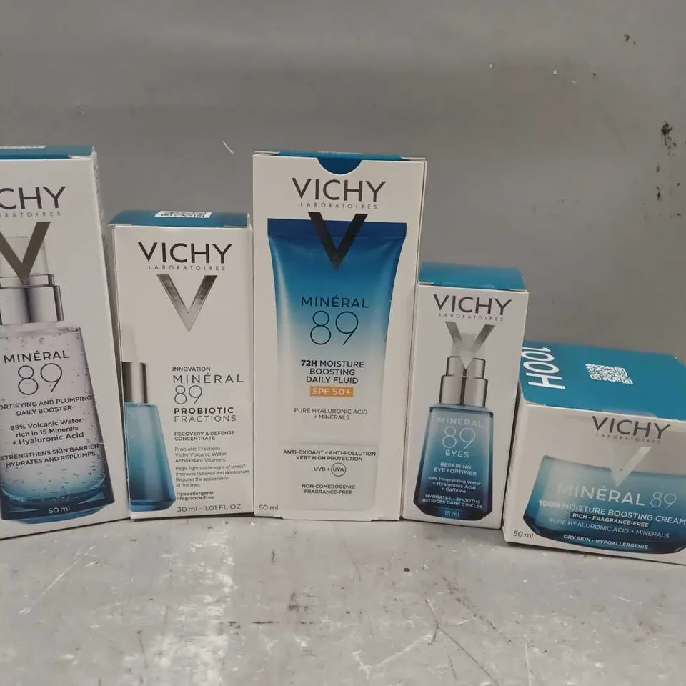 5 ASSORTED VICHY SKINCARE PRODUCTS 