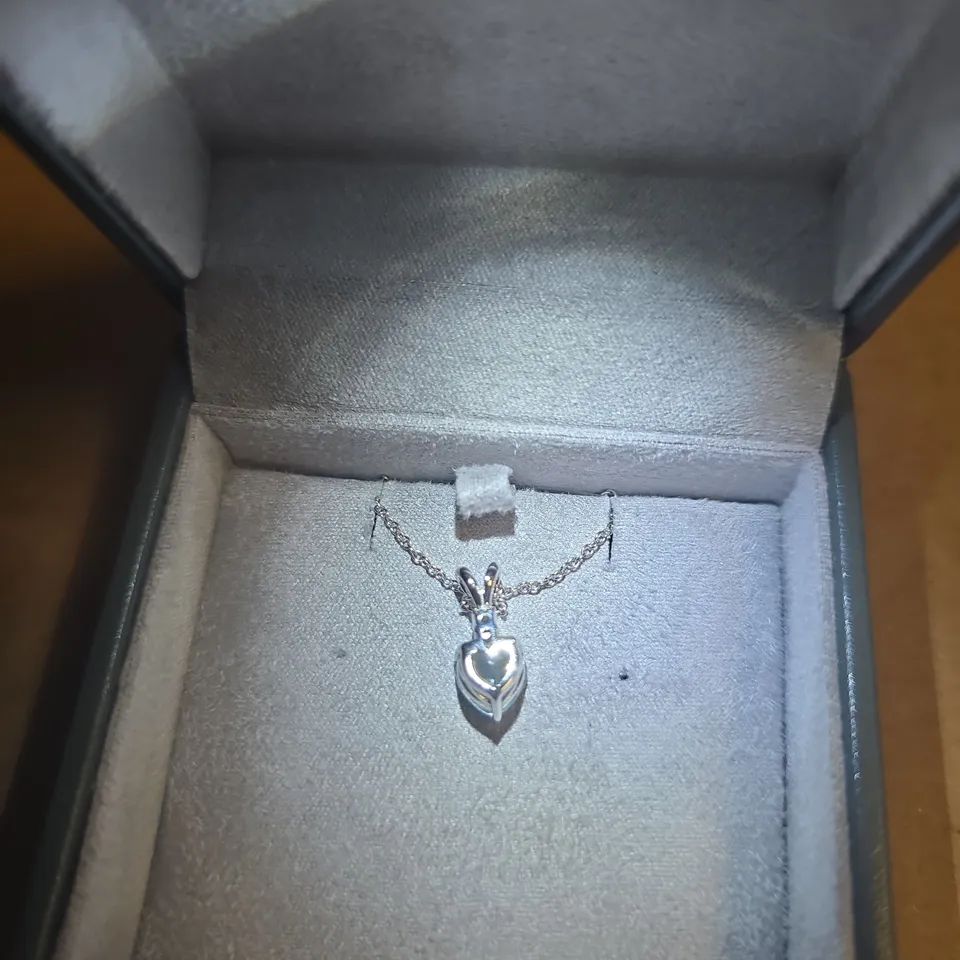 ANGARA HEART-SHAPED BLUE GEMSTONE PENDANT NECKLACE – BOXED
