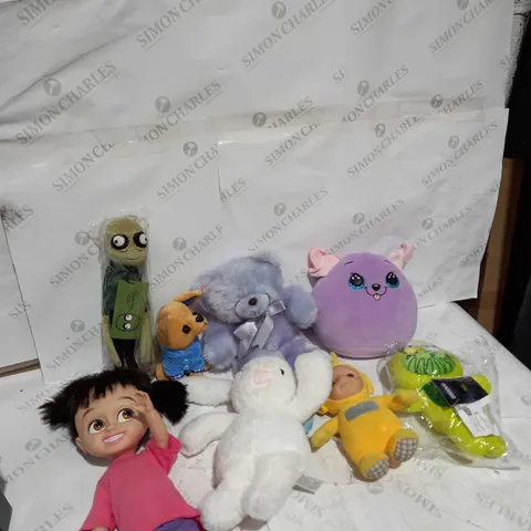 LOT OF APPROXIMATELY 6 ASSORTED TEDDIES TELETUBBIES, SALAD FINGERS AND MONSTERS INC
