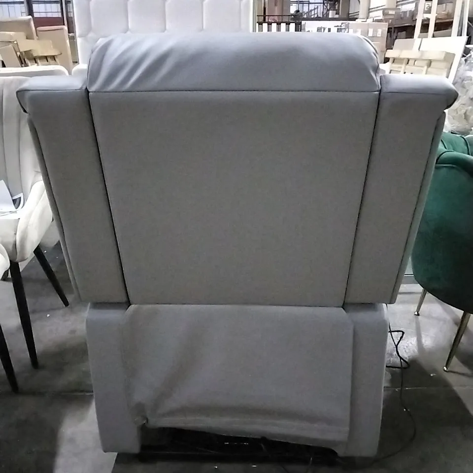 GREY LEATHER POWER LIFT MASSAGE CHAIR