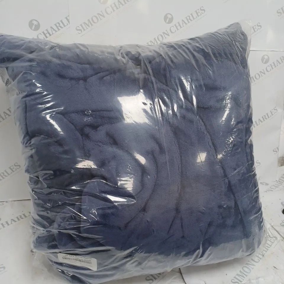 COZZEE HOME BLUE VELVET BEDSPREAD NAVY 250X260